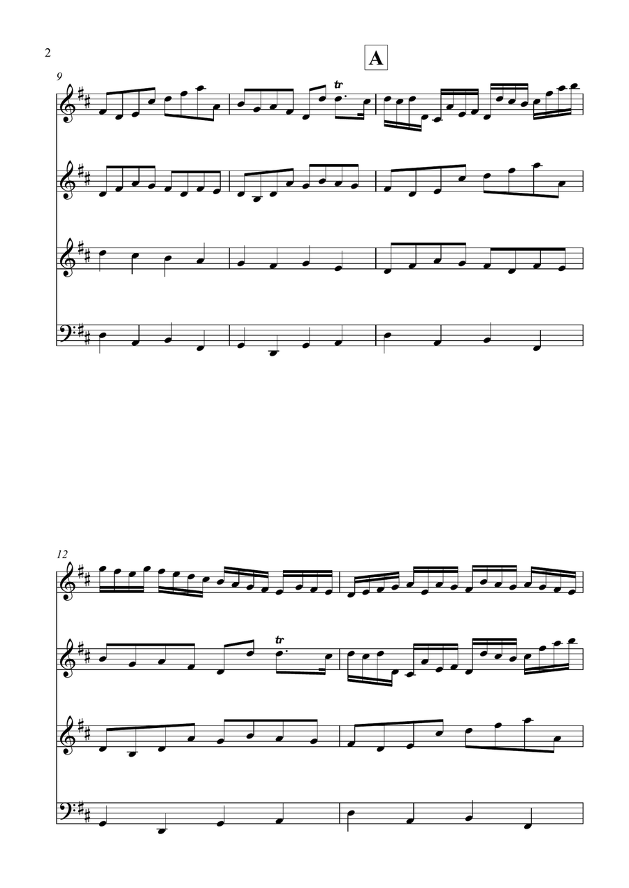 Pachelbel: Canon and Gigue for String Quartet - Score and Parts String Quartet scores gallery preview page 2