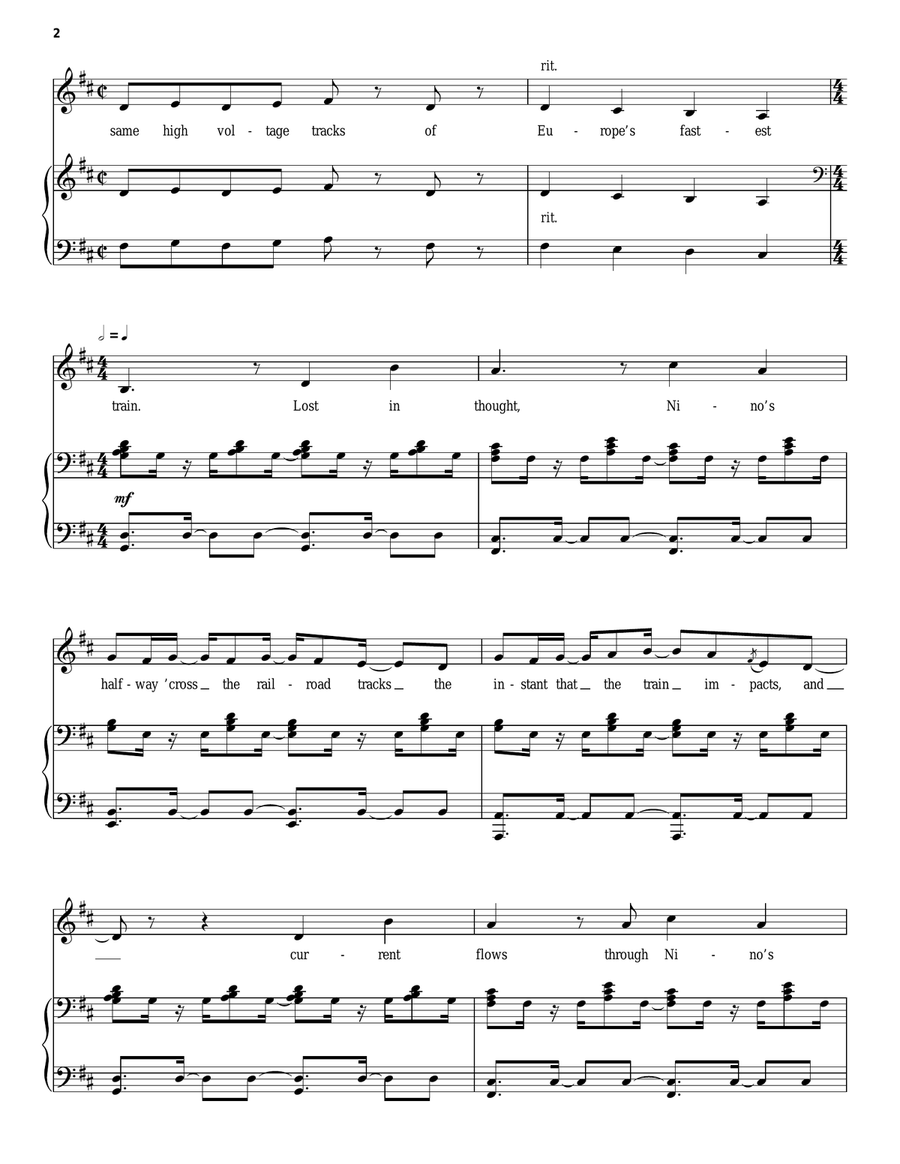 The Late Nino Quincampoix (from Amélie The Musical) Voice scores gallery preview page 2