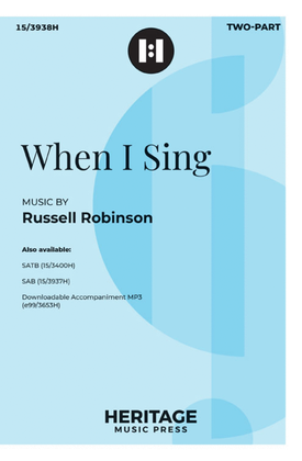 Book cover for When I Sing