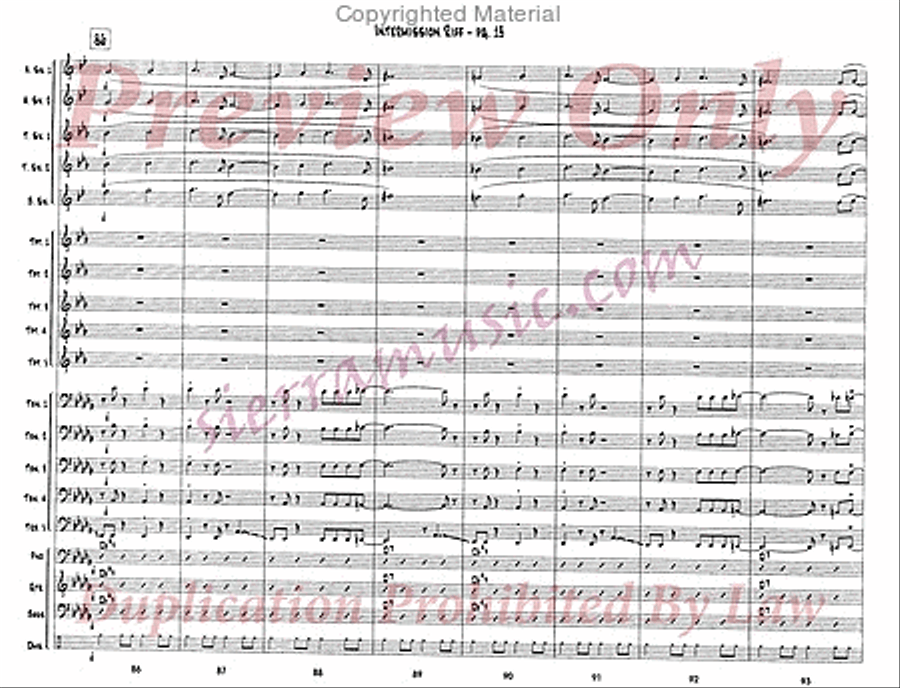 Intermission Riff Jazz Ensemble scores gallery preview page 14