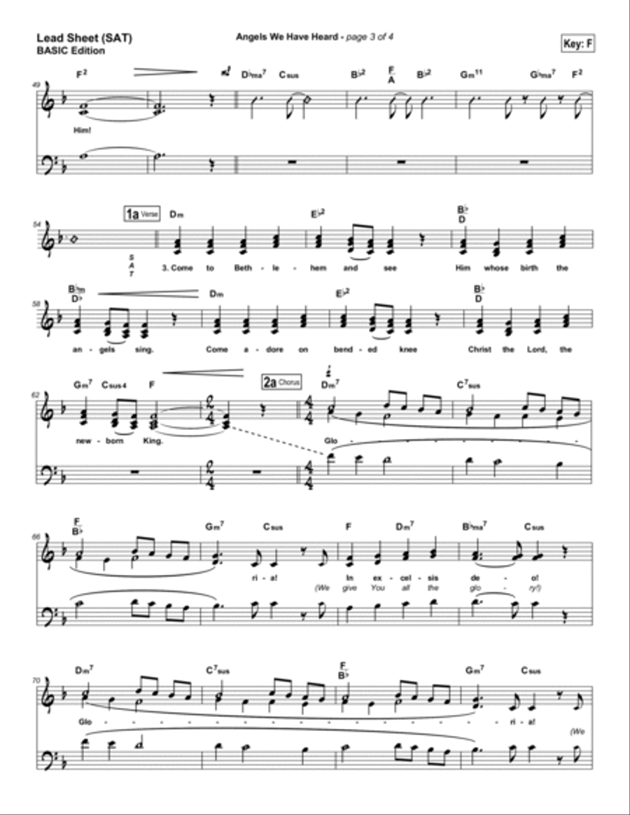 Angels We Have Heard on High Piano scores gallery preview page 3