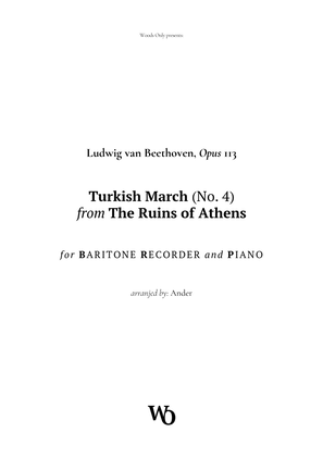 Turkish March by Beethoven for Bass Recorder