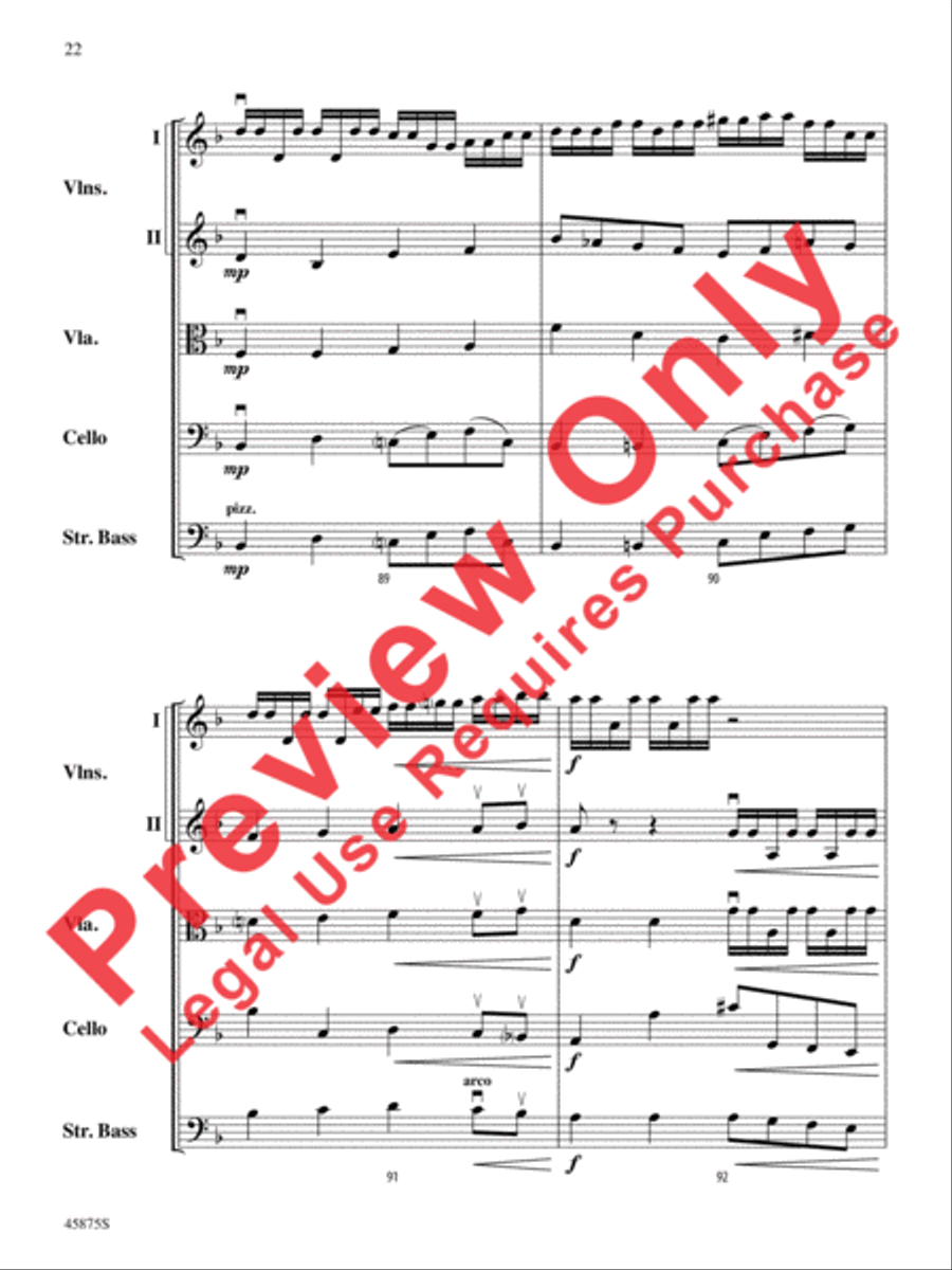 Swamp Thang String Orchestra scores gallery preview page 22