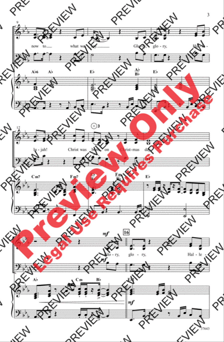 Christmas Glory Hallelujah 3-Part scores gallery preview page 14