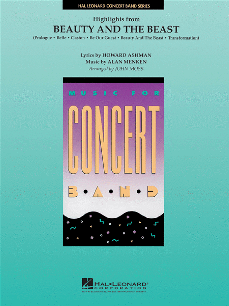 Highlights from Beauty and the Beast Concert Band scores gallery preview page 1