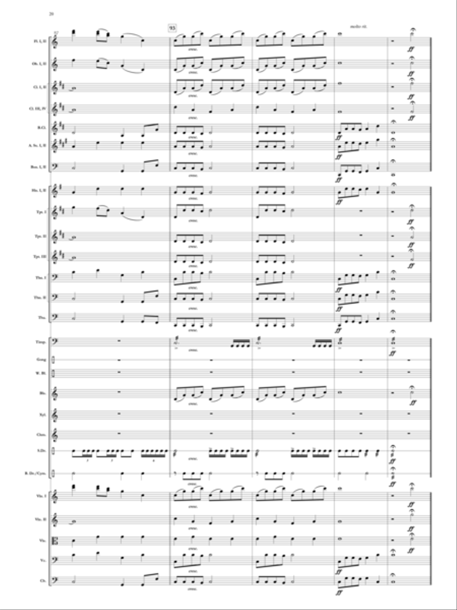 Elegy for Remembrance (September 11, 2001) Orchestra scores gallery preview page 21