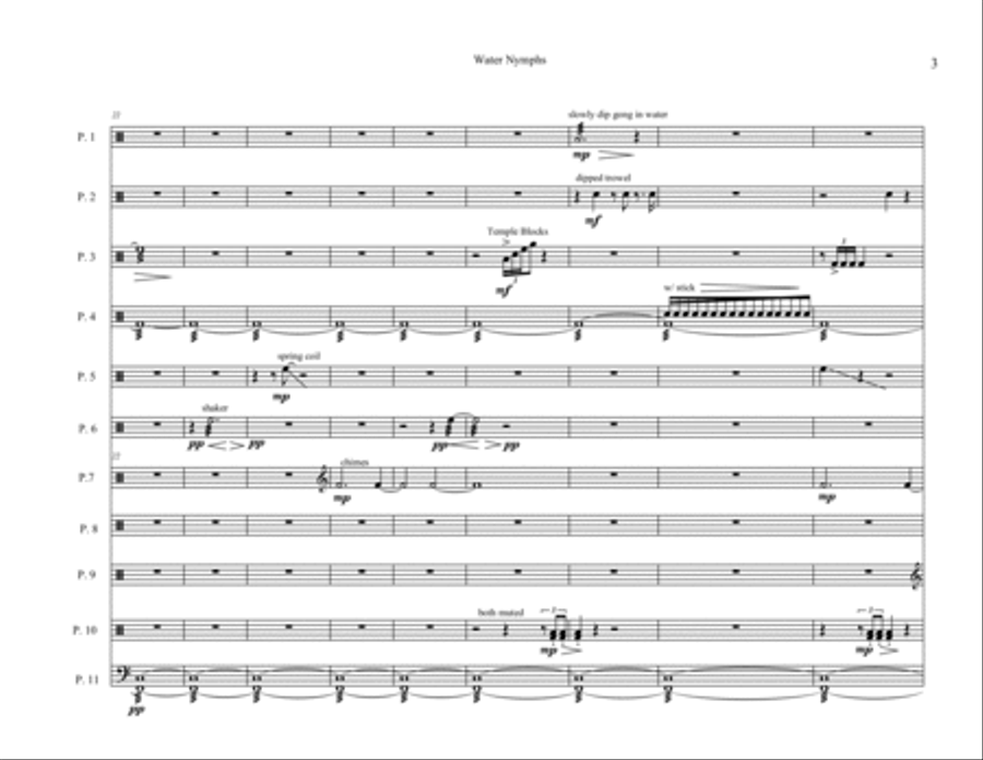 Water Nymphs Percussion Ensemble scores gallery preview page 3