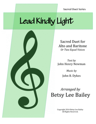 Lead Kindly Light - Alto/Baritone Duet