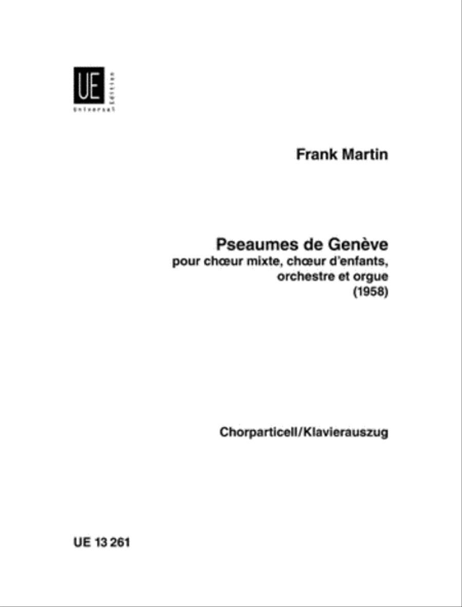 Psaumes De Geneve, Choral/Voca Choir scores gallery preview page 1