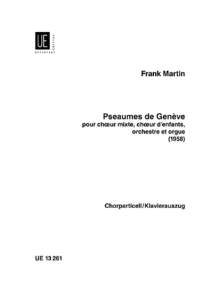 Book cover for Psaumes De Geneve, Choral/Voca