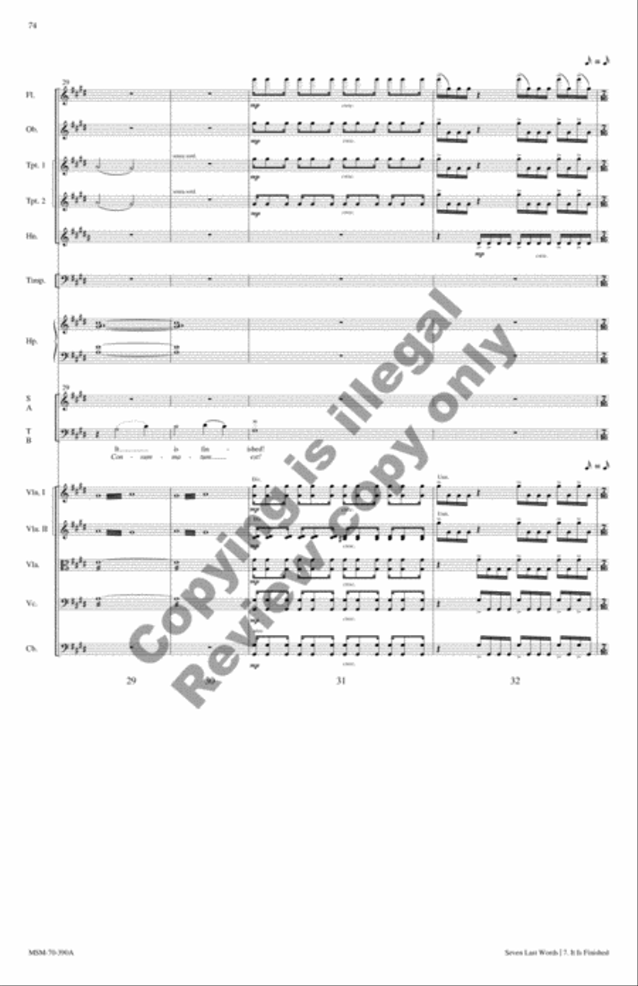 Seven Last Words (Full Orchestra Score) by Michael John