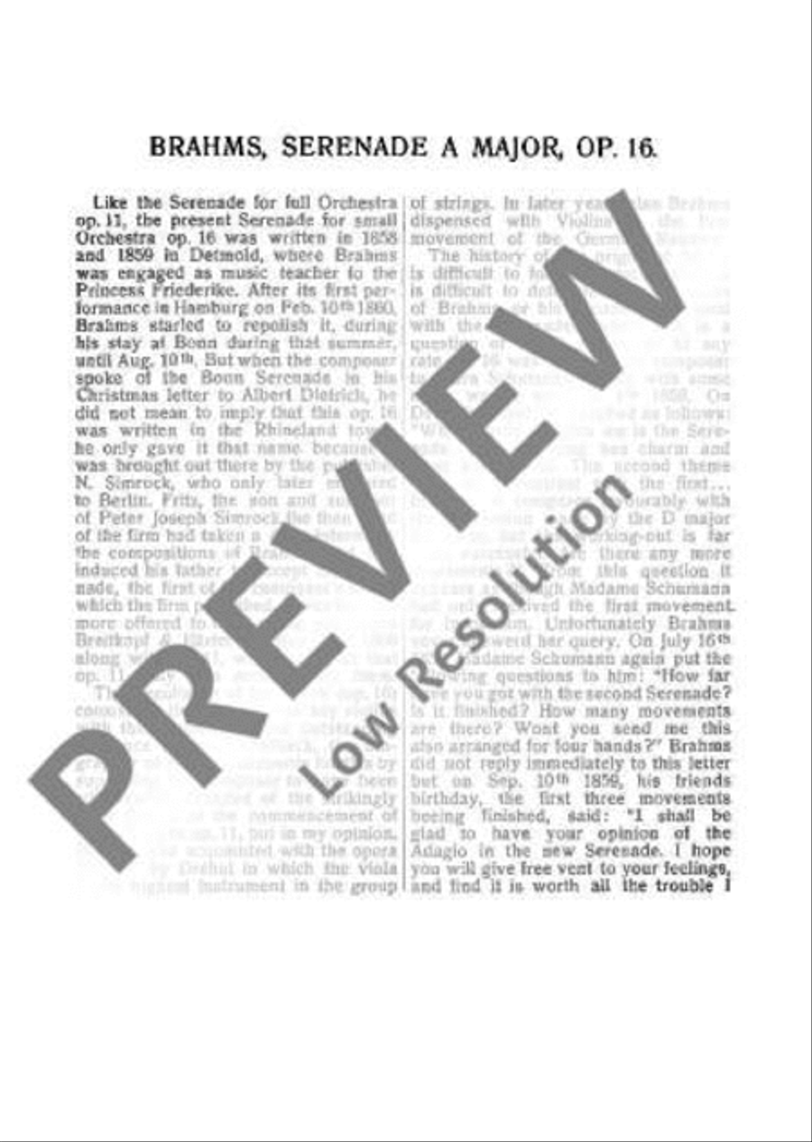 Serenade for Orchestra A major Orchestra scores gallery preview page 4