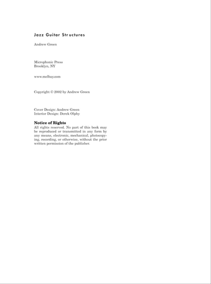 Jazz Guitar Structures Electric Guitar scores gallery preview page 3