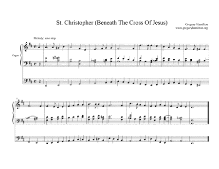 Beneath the Cross of Jesus - St. Christopher Alternate Harmonization for Organ