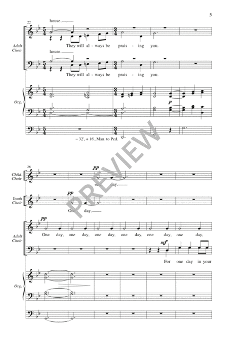 I Was Glad 4-Part scores gallery preview page 5