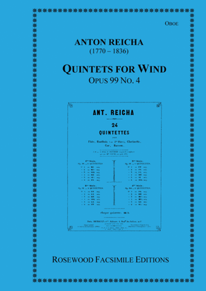 Book cover for Wind Quintet, Op. 99, No. 4