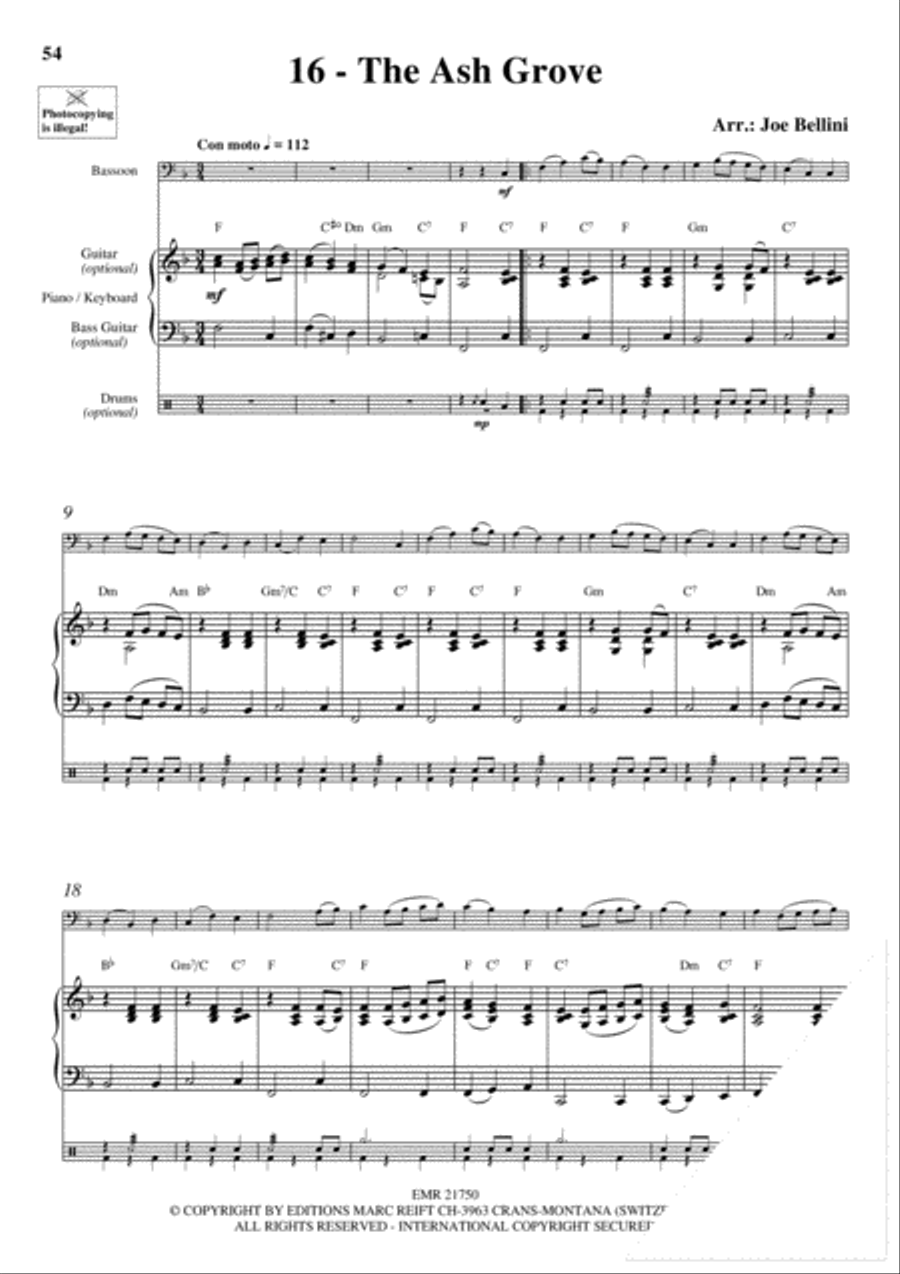 20 Celtic Hits Bassoon Solo scores gallery preview page 18