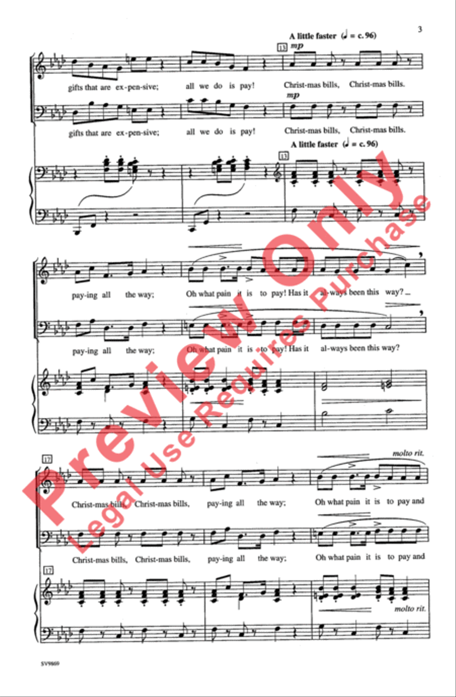 Dashing Through the Slush Men's Choir scores gallery preview page 3