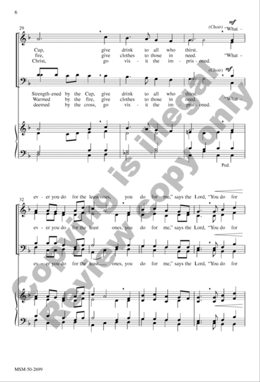 Serve in Faith and Charity (Choral Score) 4-Part scores gallery preview page 6