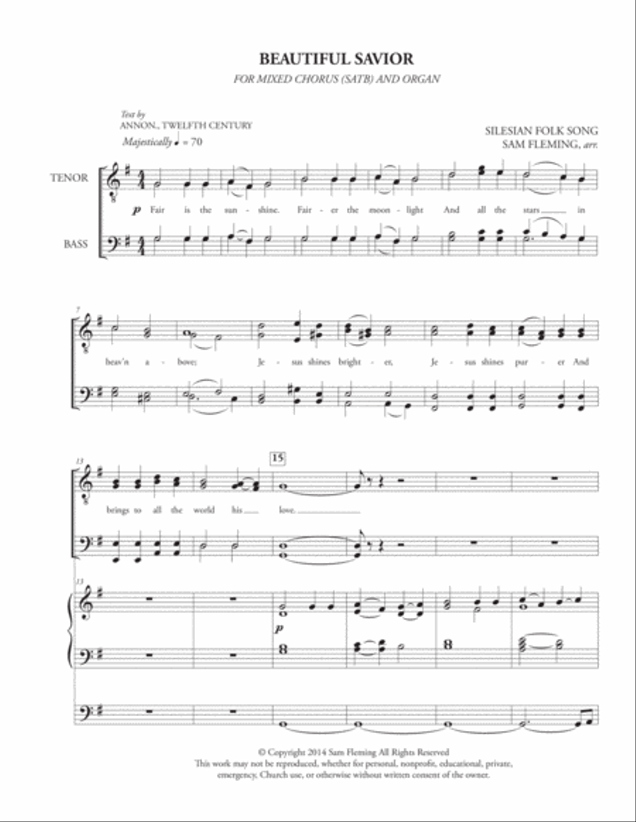 Beautiful Savior 4-Part scores gallery preview page 2