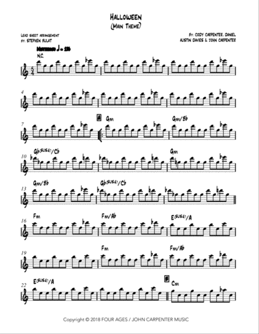 Halloween Theme Large Ensemble scores gallery preview page 1