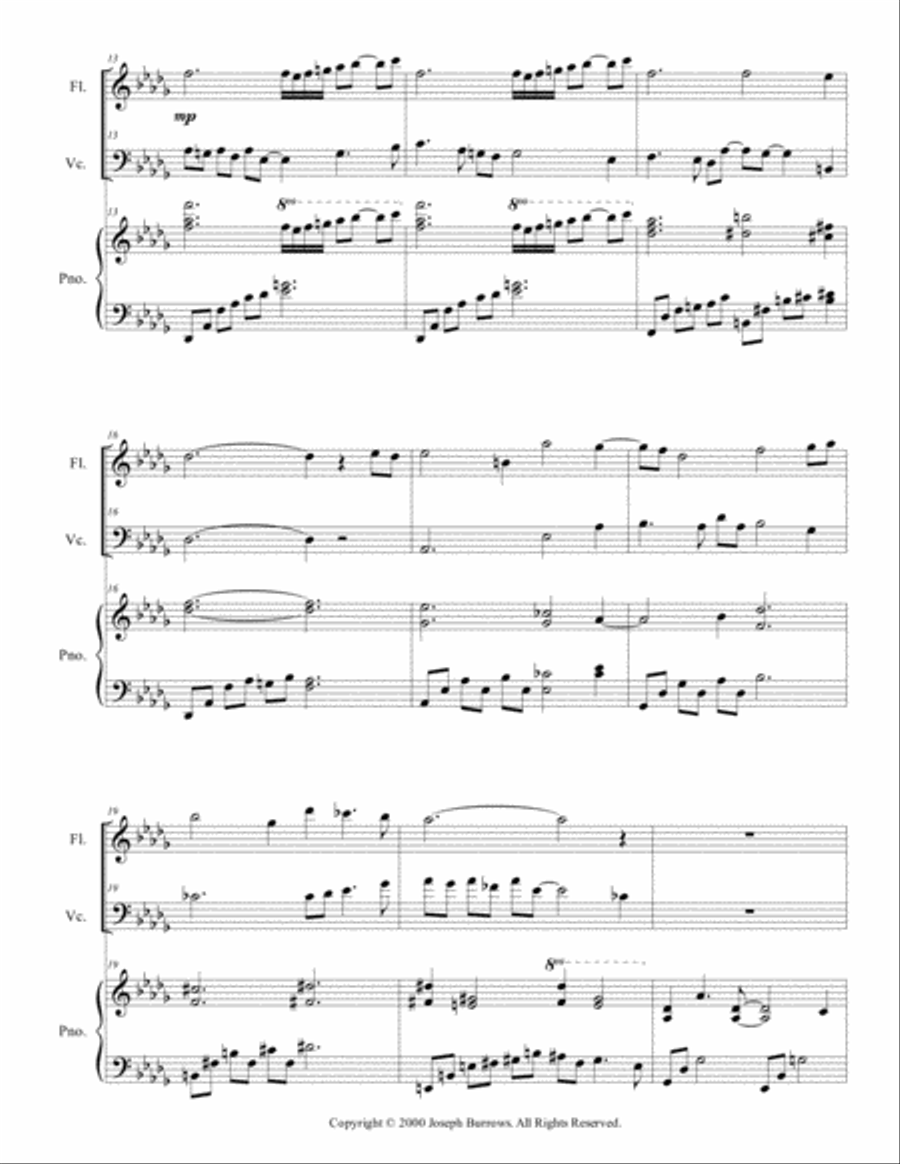 Kairos IV by Joseph Burrows - Flute, Cello and Piano Small Ensemble scores gallery preview page 2
