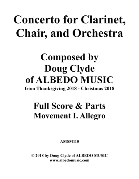 Concerto for Clarinet, Chair, and Orchestra. Movement I. Allegro. image number null