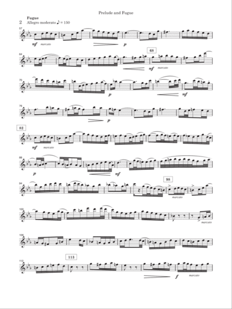 Prelude and Fugue for woodwind trio (flute, oboe, Bb clarinet) Woodwind Trio scores gallery preview page 5