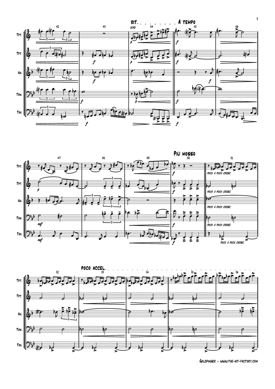 Goldfinger Brass Ensemble scores gallery preview page 3