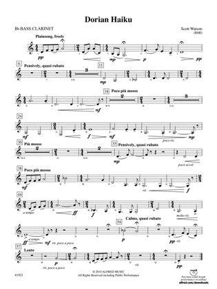 Dorian Haiku: B-flat Bass Clarinet