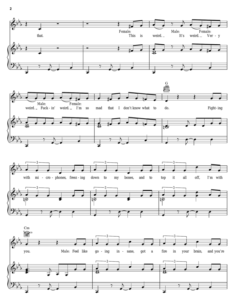 Tango: Maureen Piano, Vocal, Guitar scores gallery preview page 2