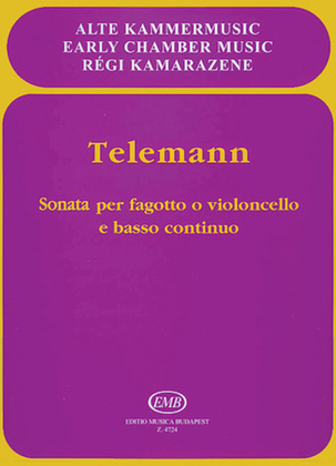 Book cover for Sonata in E flat Major for Bassoon or Violoncello and Basso Continuo