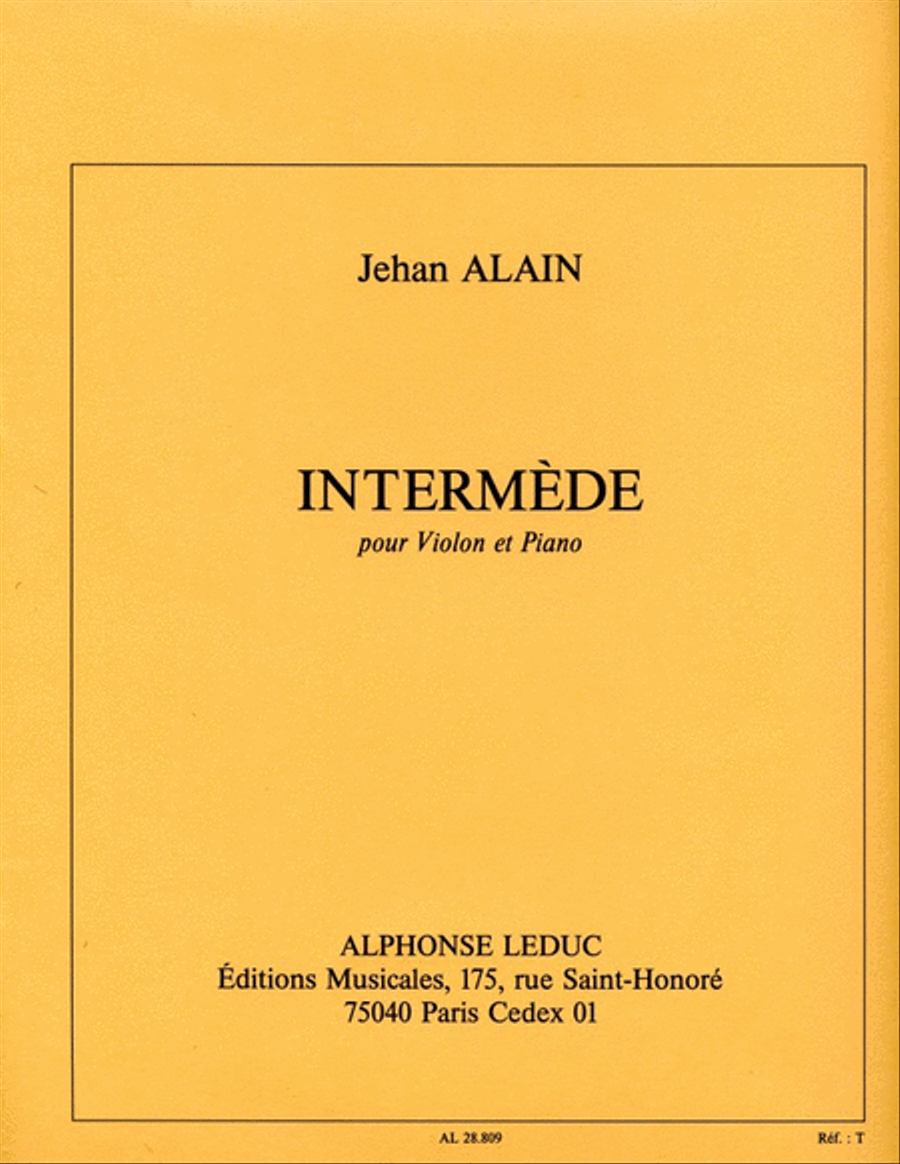 Intermede (violin & Piano) Violin Solo scores gallery preview page 1