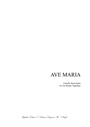 Book cover for AVE MARIA - C.Saint Saens - For SATB Choir and Organ - Score Only