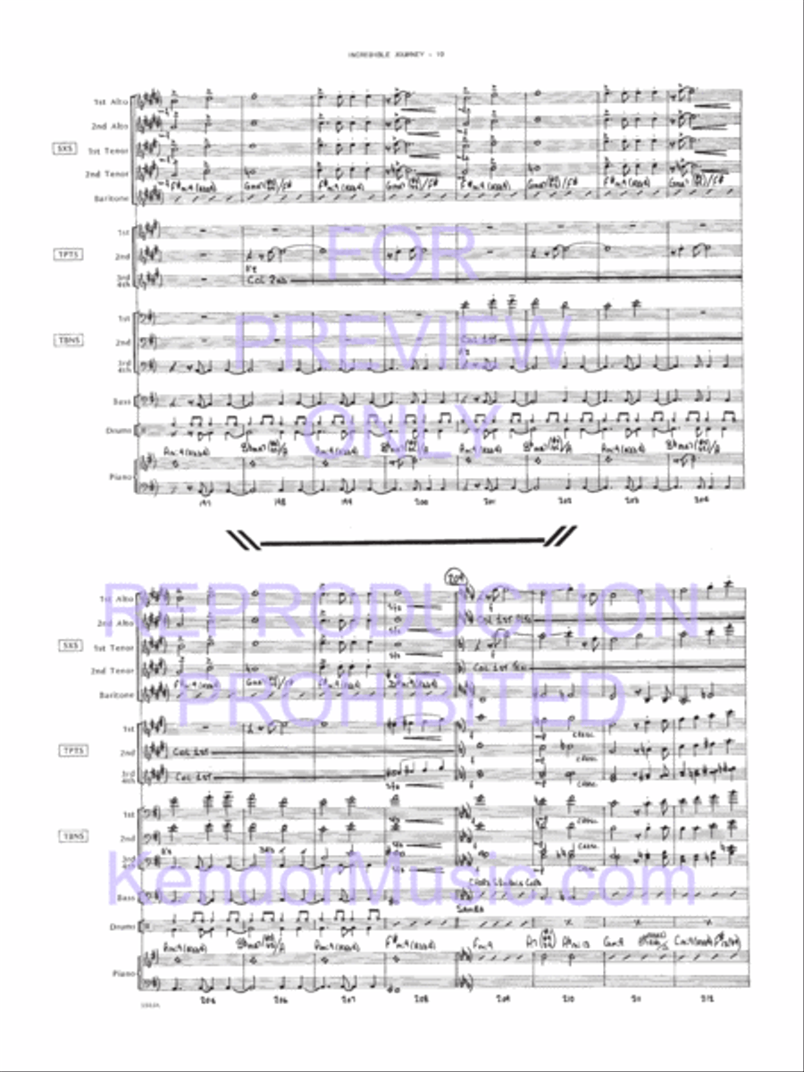 Incredible Journey Incredible Journey Jazz Ensemble scores gallery preview page 11