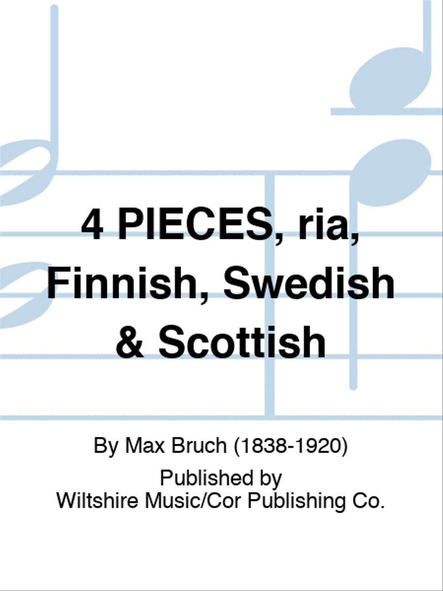 4 PIECES, ria, Finnish, Swedish & Scottish Cello scores gallery preview page 1
