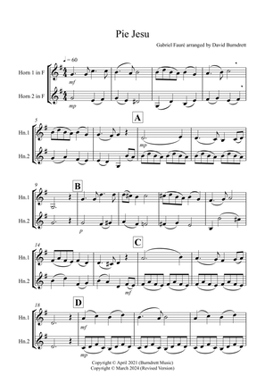 Pie Jesu (from Requiem) for Horn Duet