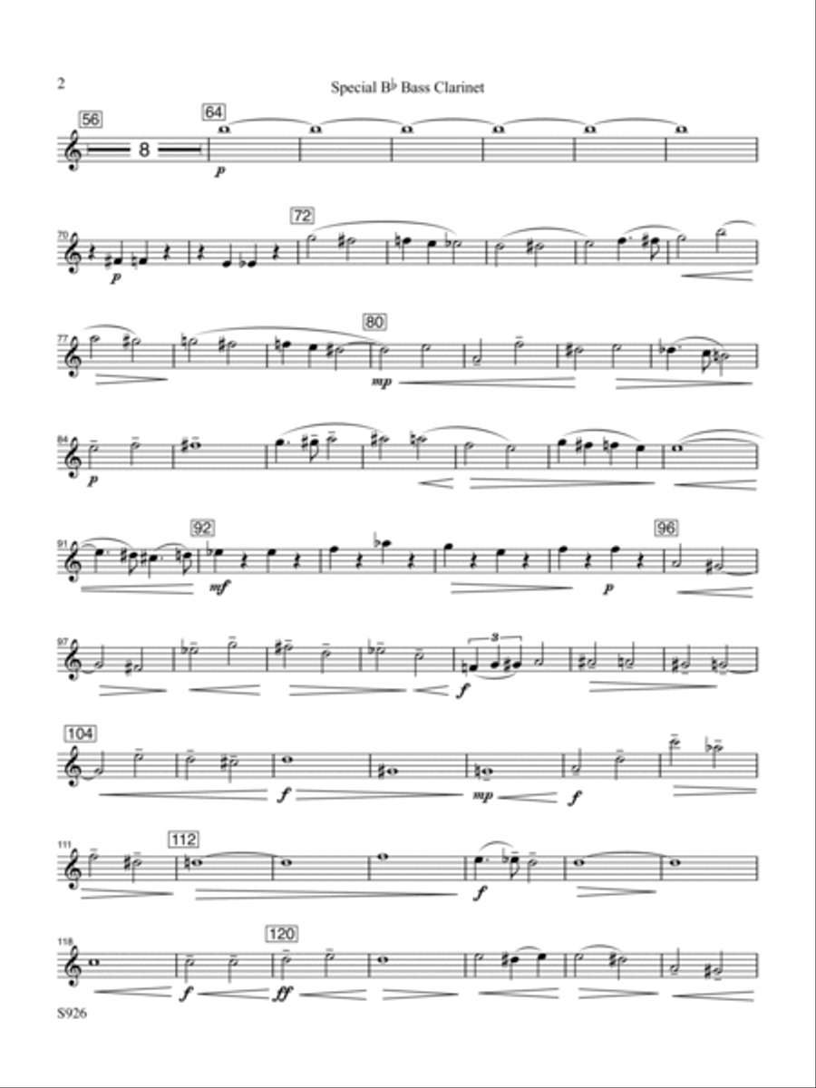 Spoon River - Bass Clarinet Concert Band scores gallery preview page 2