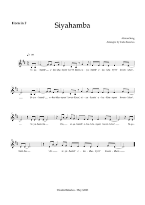 Siyahamba - Horn (African Song)