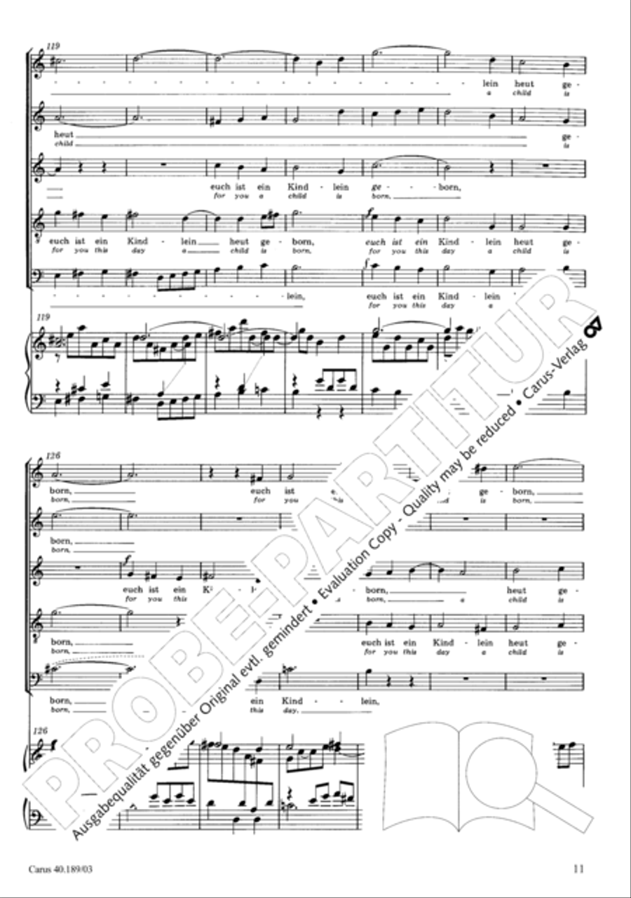 From heav'n on high (Vom Himmel hoch) SSATB scores gallery preview page 12