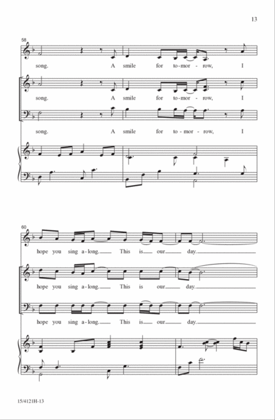 This Is Our Day Choir scores gallery preview page 13