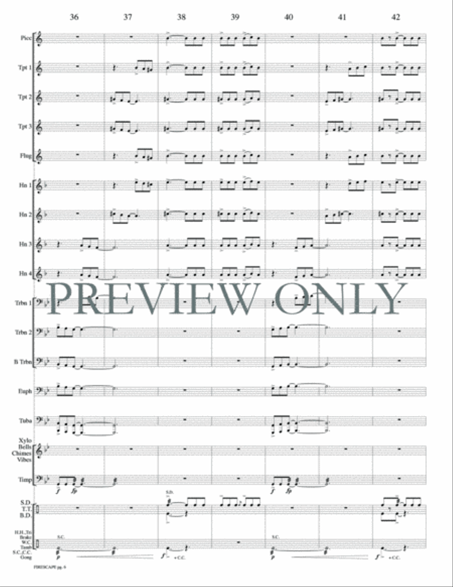 Firescape Small Ensemble scores gallery preview page 8