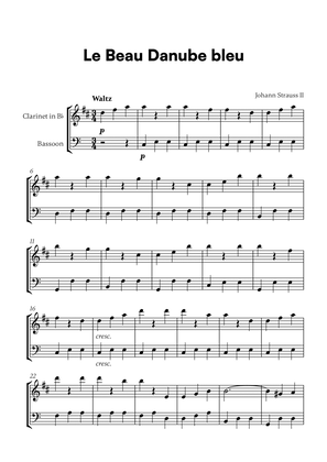 Johann Strauss II - Le Beau Danube bleu for Clarinet and Bassoon
