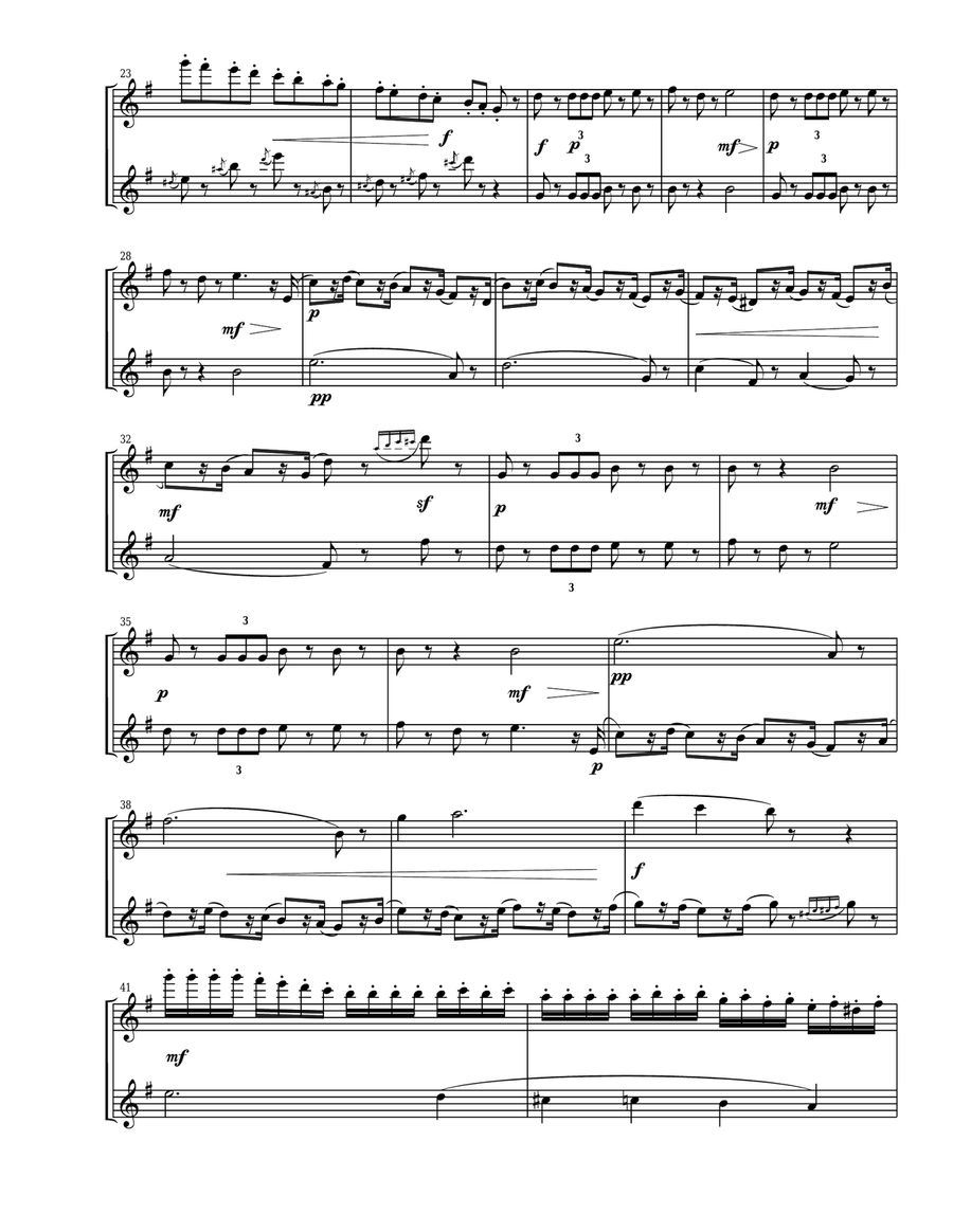3 Pieces from The Nutcracker for Flute Duet Flute Duet scores gallery preview page 2