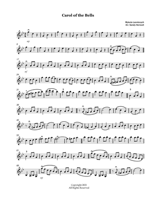 Carol of the Bells, New, for Solo Violin