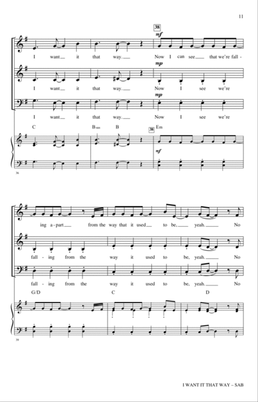 I Want It That Way (arr. Nathan Howe) 3-Part scores gallery preview page 9