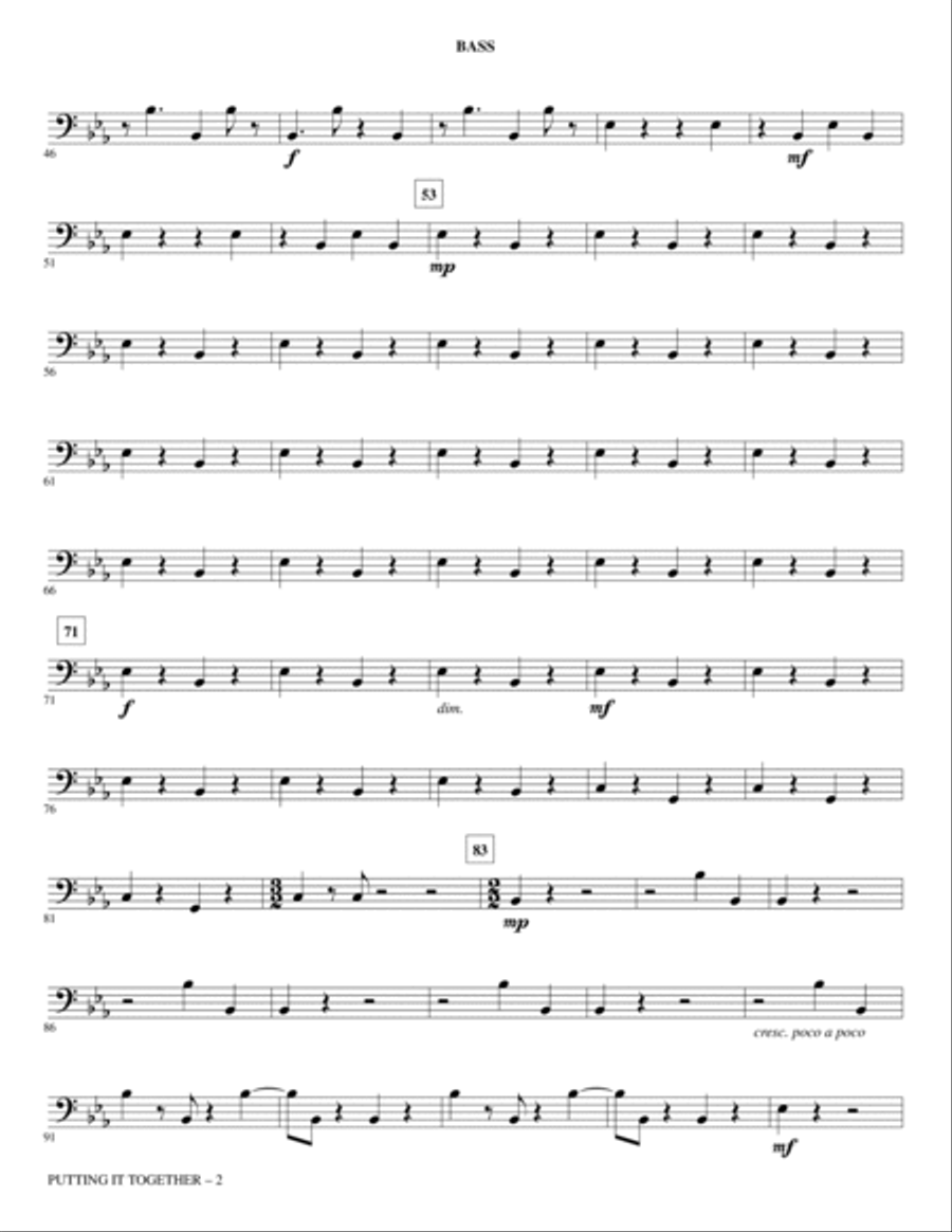Putting It Together - Bass Choir scores gallery preview page 2