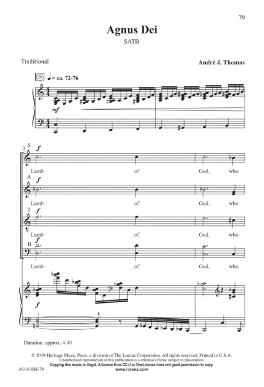 Mass: A Celebration of Love and Joy 4-Part scores gallery preview page 37