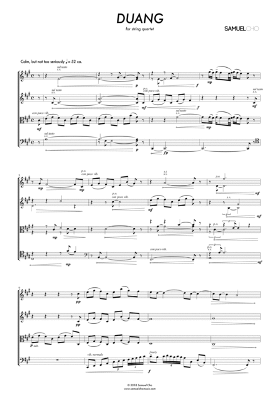 Duang String Quartet scores gallery preview page 2