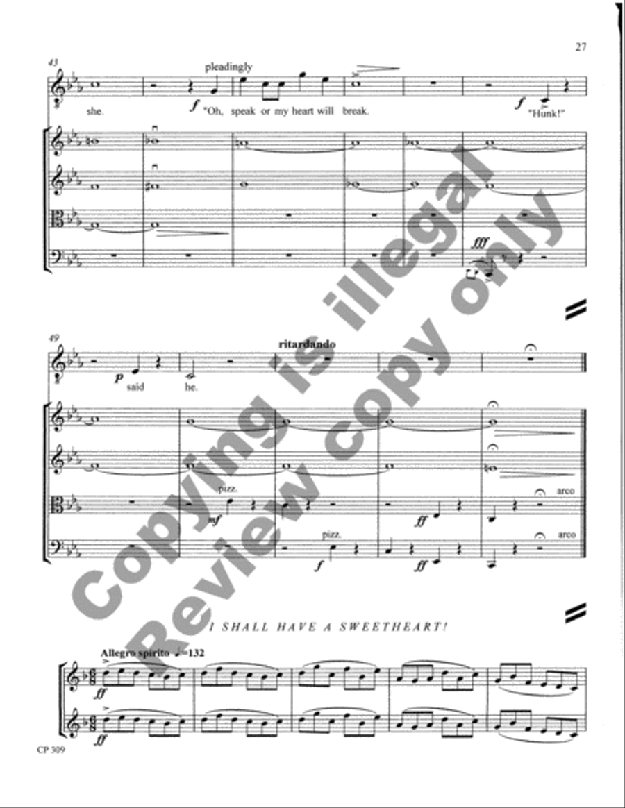 Songs of Laughter, Love, & Tears (Full Score & Parts) String Orchestra scores gallery preview page 65